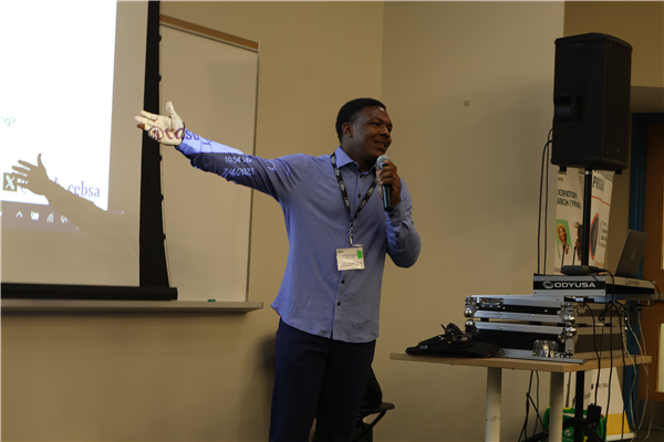 Student doing a presentation