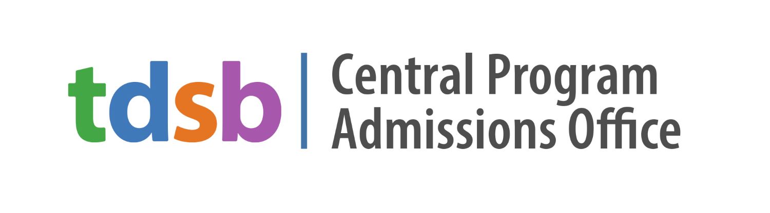 TDSB Central Program Admissions Banner
